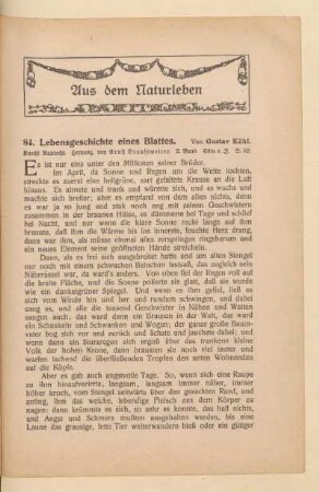 Aus dem Naturleben