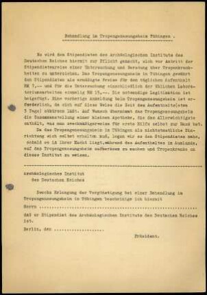 Bescheinigung Präsident DAI