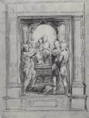 Die Madonna des heiligen Georg, Entwurf