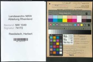 Entnazifizierung Herbert Reedwisch , geb. 31.01.1910 (Polizist)