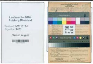 Entnazifizierung August Steiner , geb. 30.09.1893 (Buch- Und Betriebspruefer)