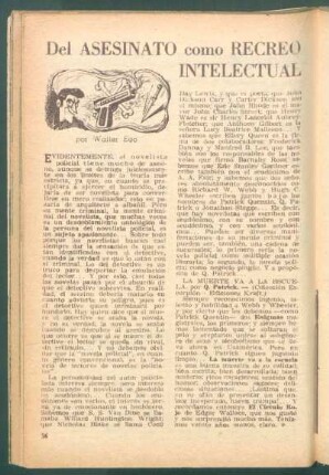 Del asesinato como recreo intelectual