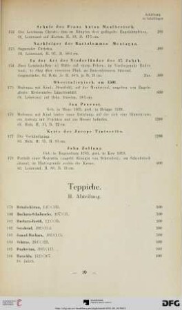 Teppiche (II. Abteilung) (Nr. 179-215)