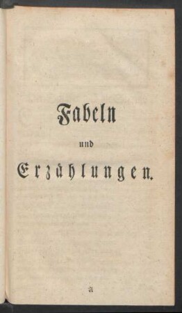 Fabeln und Erzählungen