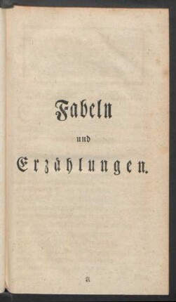 Fabeln und Erzählungen