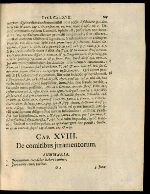 Cap. XVIII. De comitibus iuramentorum.