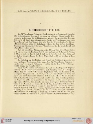 Jahresbericht für 1913
