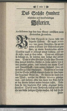 Das Sechste Hundert nützlicher und denckwürdiger Historien