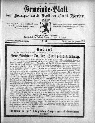 1911,5: No. 5, 29. Januar 1911