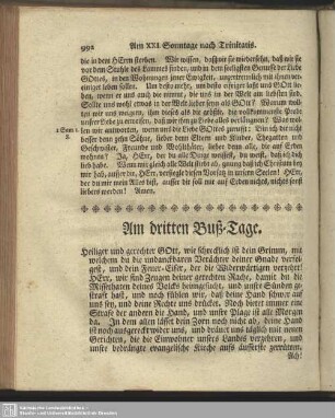Am dritten Buß-Tage