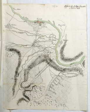 WHK 25 Deutscher Siebenjähriger Krieg 1756-1763: Plan des Gefechts bei Sandershausen, 23. Juli 1758