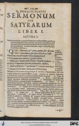 Sermonum Sive Satyrarum Liber I.