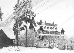 Bärenburg-Oberbärenburg. Berghotel Friedrichshöhe Oberbärenburg. Eingangsseite