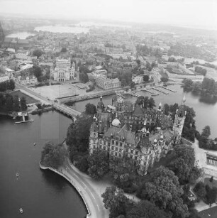 Schweriner Schloss : Blickrichtung Norden zur Altstadt