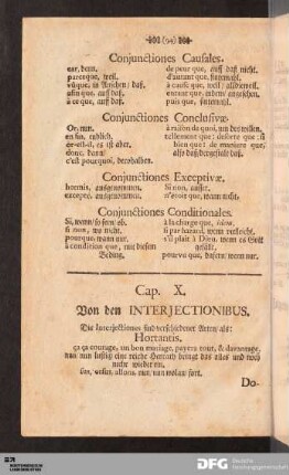 Cap. X. Von den INTERJECTIONIBUS.