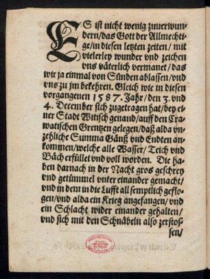 Es ist nicht wenig zuverwundern/ das Gott der Allmechtige/ in diesen letzten zeiten ...