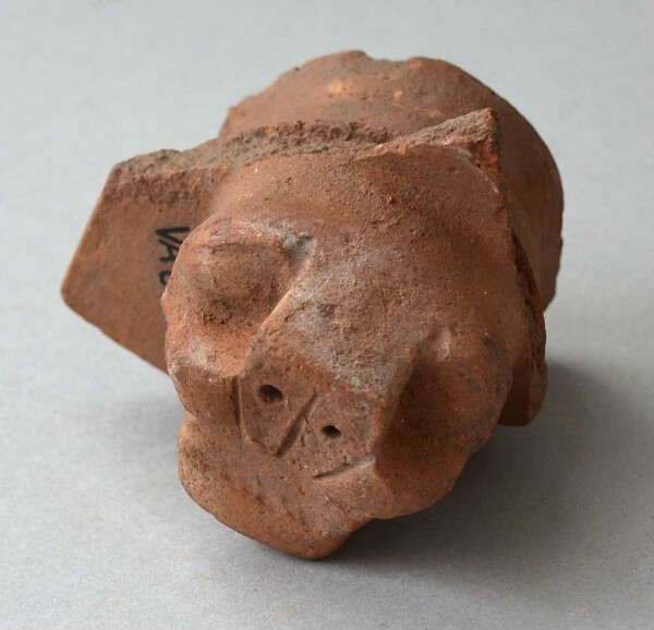 Clay animal head (fragment)