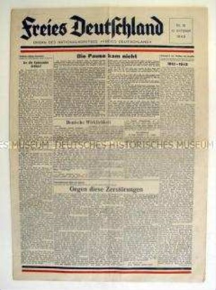 Wochenzeitung des NKFD "Freies Deutschland" u.a. zur Offensive der Roten Armee