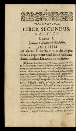 Dialecticae Liber Secundus Critice.