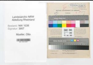 Entnazifizierung Otto Mueller , geb. 10.12.1894 (Finanzbeamter)