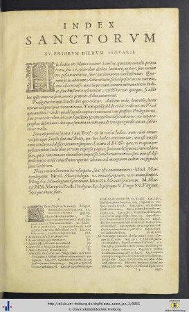 Index Sanctorum.