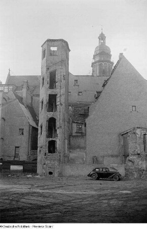 Hinterhofansicht eines Hauses