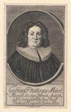 Gustav Philipp Mörl (d.Ä.), Pfarrer bei St. Sebald, Professor und Bibliothekar; geb. 26. Dezember 1673