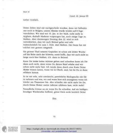 Brief 39, 22.01.1889