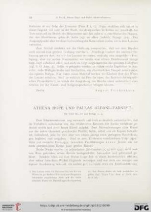Athena Hope und Pallas Albani-"Farnese"