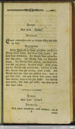 Frage. Was heißt wollen?