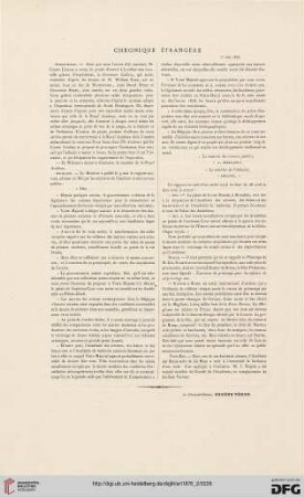 Chronique étrangère