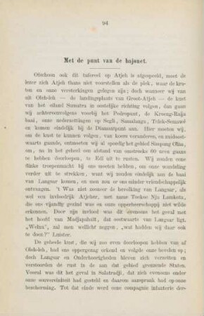 Met de punt van de bajonet