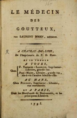 Le medecin de Goutteux