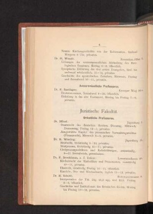 Juristische Fakultät.