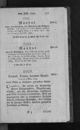 CCCII. Extract. Protoc. Senatus Hamb.