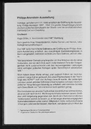 Philipp-Aronstein-Ausstellung