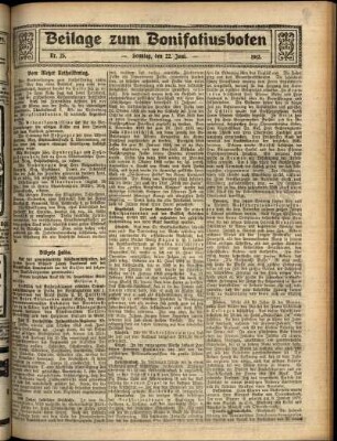 Zweite Ausgabe vom Sonntag, den 22. Juni 1913.