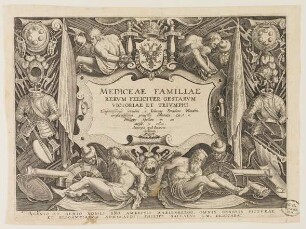 Titelblatt der Serie von Mediceae Familiae Rerum Feliciter Gestarum Victoriae et Triumphi