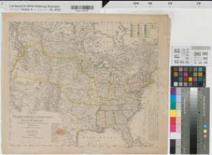Weltatlas Nordamerikanischer Staatenbund (USA) 1829/30 105 geogr. Meilen = 7,7 cm 38 x 45 J. C. Hinrichsche Buchhandlung, Leipzig Benkhausen