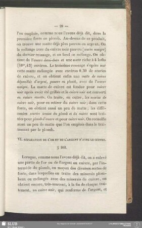 VI. Separation De L'Or Et De L'Argent D'Avec Le Cuivre