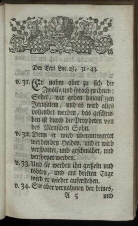 Der Text Luc. 18, 31-43