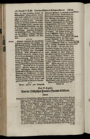 Das III. Capitel. Von der Pfälzischen Familie Stamm-Gliedern.