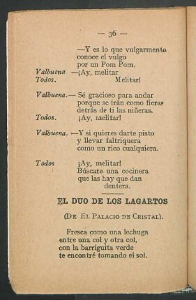 El duo de los lagartos : (De el palacio de cristal)