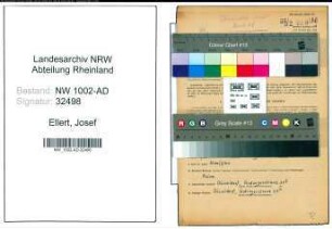 Entnazifizierung Josef Ellert, geb. 15.02.1897 (Beamter)