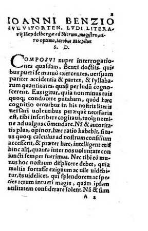Ratio examinandorum versuum