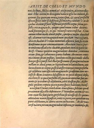 De coelo libri quatuor : cum observationibus eiusdem