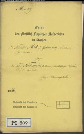Merk, Friedrich zu Gehrenberg gegen Noltemeier zu Gehrenberg