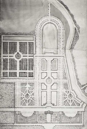 Plan für einen Garten mit Schloß (Charlottenburg ?), Blatt 15