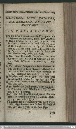 Scriptores Iuris Naturae, Mathematici, Et Artis Militaris