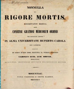 Nonnulla de rigore mortis